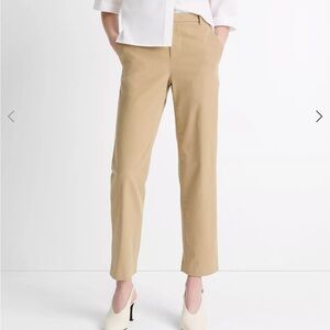 VINCE Low-Rise Washed Cotton Crop Pant Desert Tan Size 8